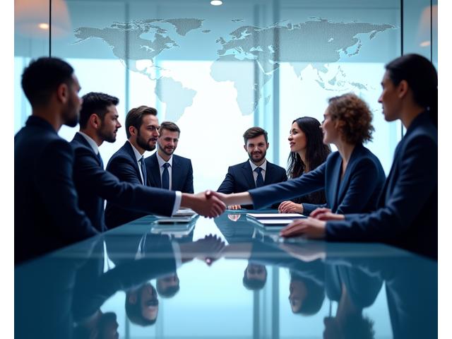 글로벌 파트너사와 협력하는 모습