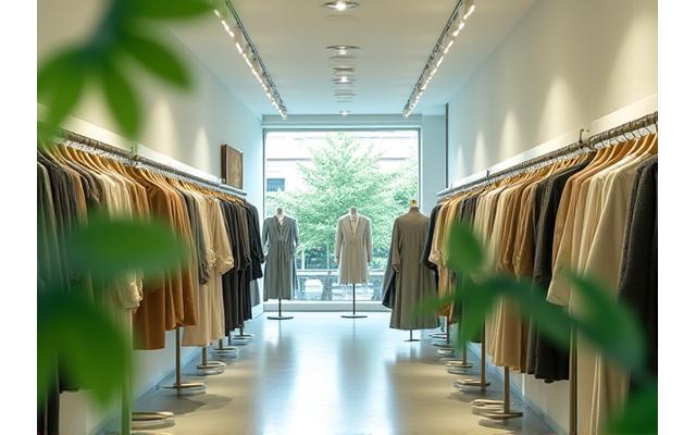 글로벌 SPA 브랜드 매장과 탄소 중립 로고