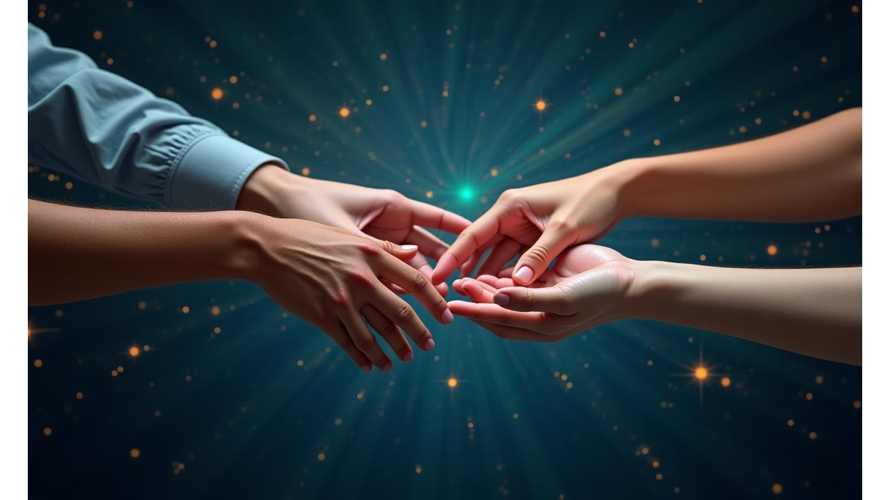 다양한 산업 분야의 손들이 서로 맞잡고 강력한 협력을 상징하는 이미지