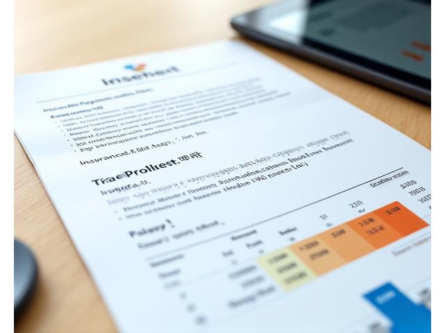 보험 증서와 이슬별 리스크 분석 리포트가 함께 놓여있는 모습