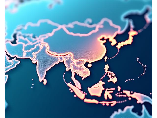 아시아 지도가 데이터 시각화와 함께 표시되어 지역별 패션 트렌드를 나타냄